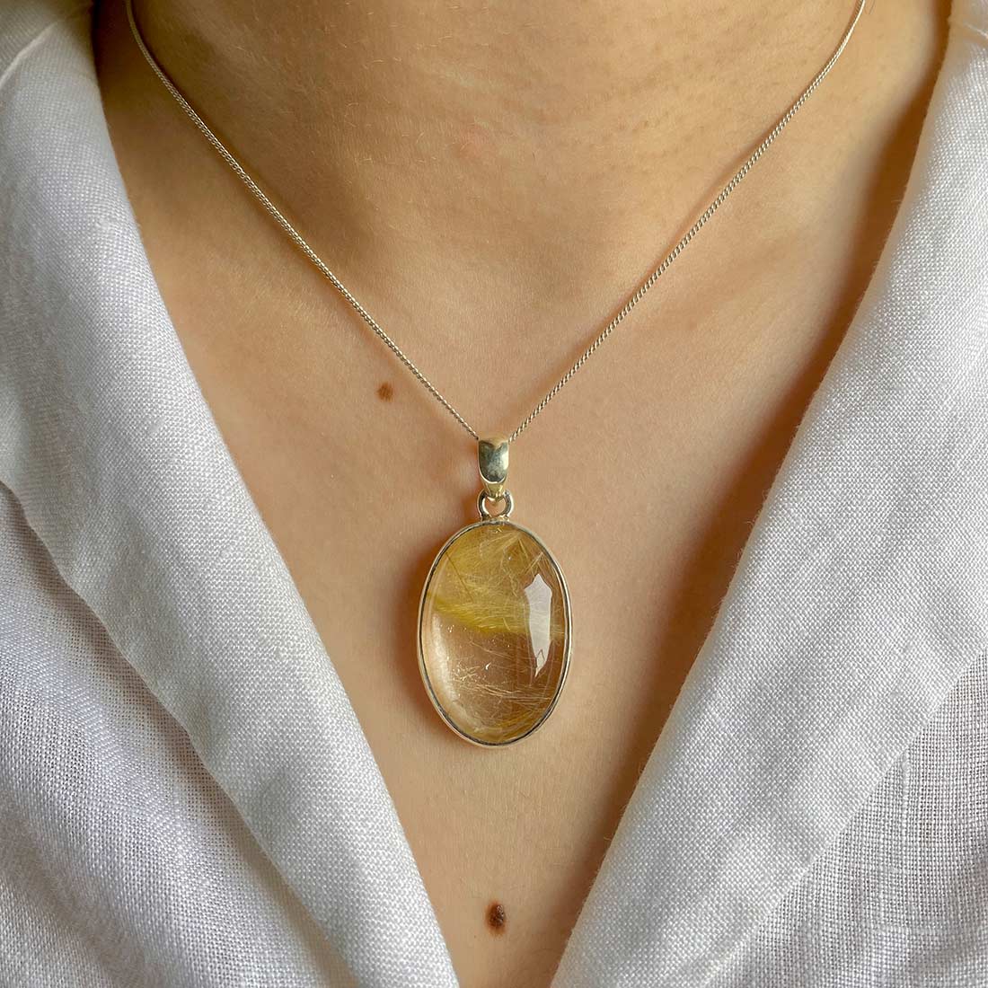 Golden Rutile Pendant-(GDR-P-18.)